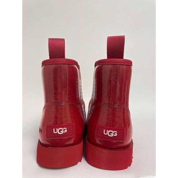 UGG Women's CLASSIC CLEAR MINI Boots Samba Red size 6 1113190-SBR f - Picture 3 of 5